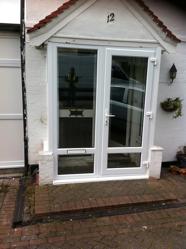 uPVC French doors fitted as front entrance in St Paul's